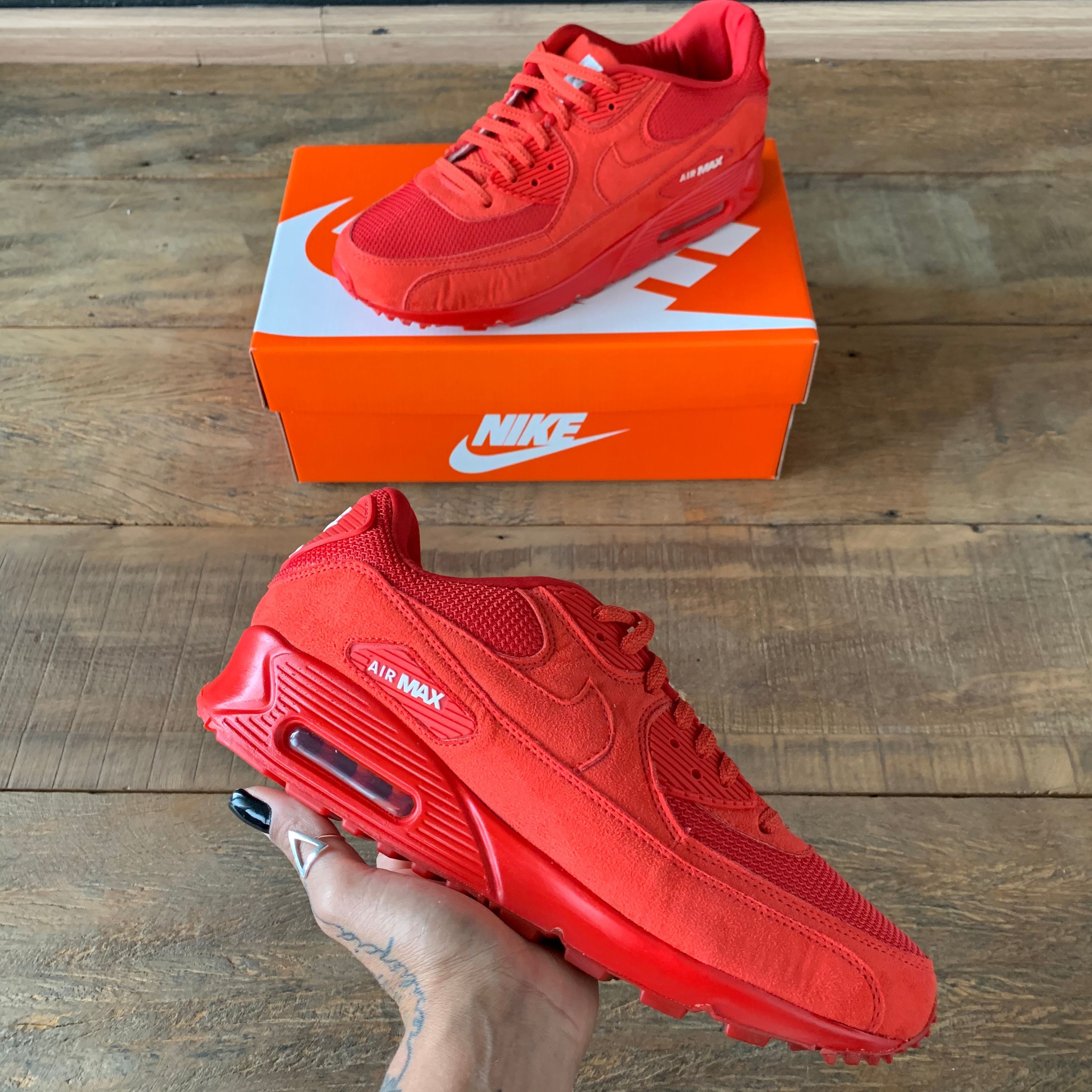 Tenis Nk Air Max Vermelho Tchuco Store Grandes Marcas