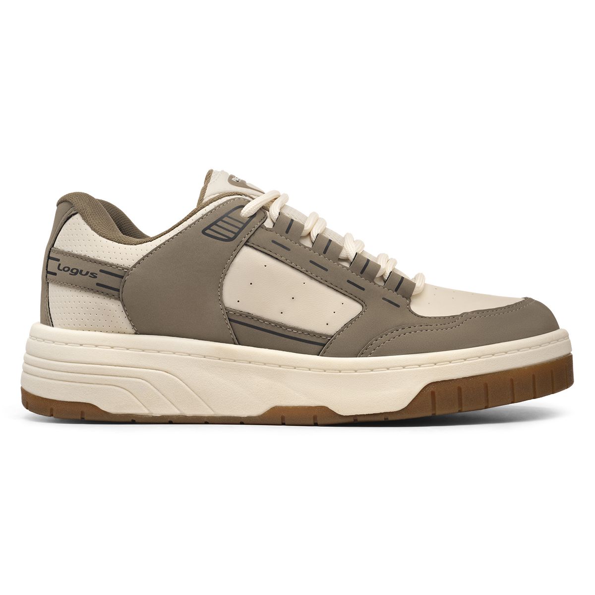 Tênis Street Flip Logus Branco e Preto | Tênis Logus