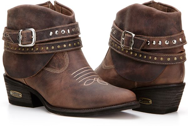 Bota estilo country feminina cano curto cheap