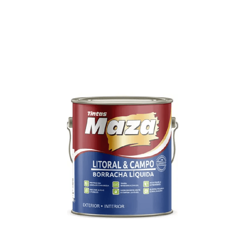 MAZA LITORAL E CAMPO BORRACHA LIQUIDA BRANCO 3,6L | TINTAS PALMARES