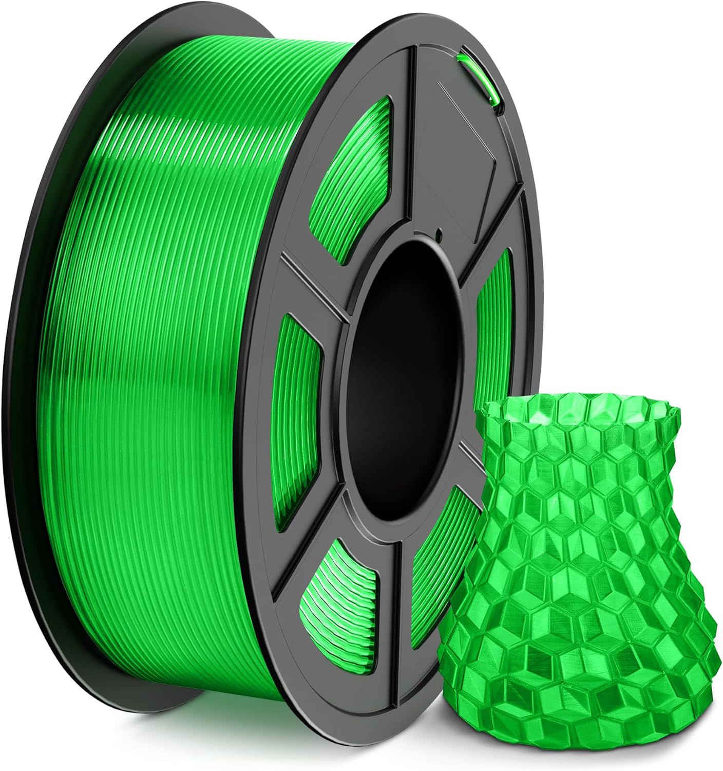 Filamento PLA+ 1.75mm 1kg - Verde Transparente | TOPINK3D