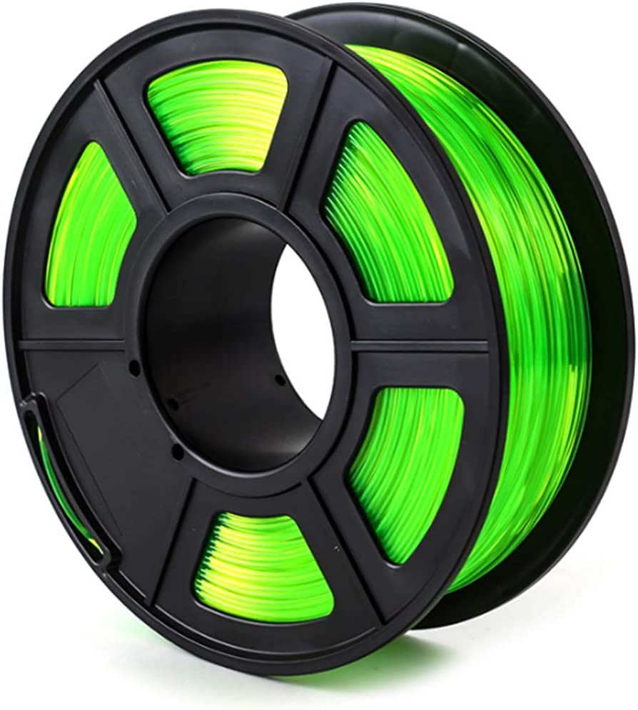 Filamento Flexivel - 1.75mm - 1Kg - Transparente Verde