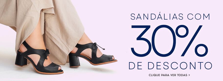 Sandália Femininas - 30% OFF