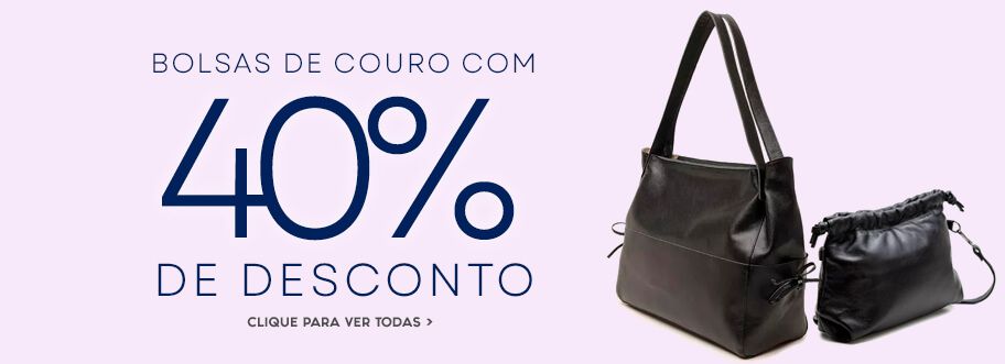 Bolsas em Couro - 40% OFF