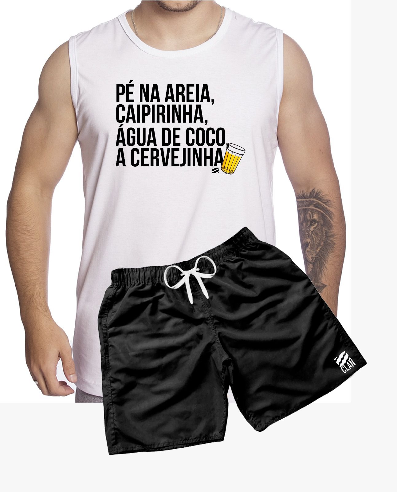 Kit Camisa Cavada + Bermuda Tactel Verão 2024 Use Clan