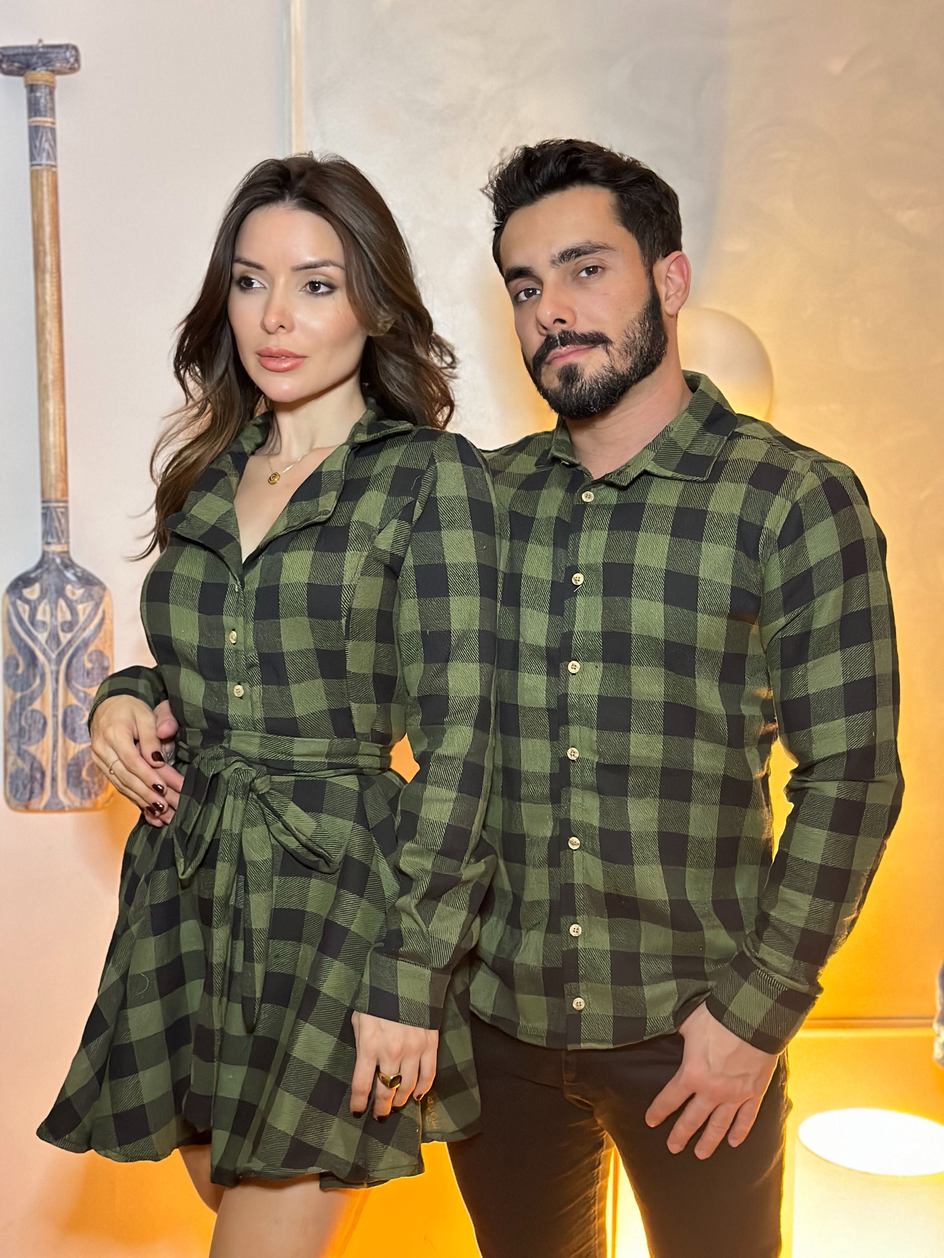 Xadrez Verde Blusa Quadriculada Renner Camisa Oversized Camisa