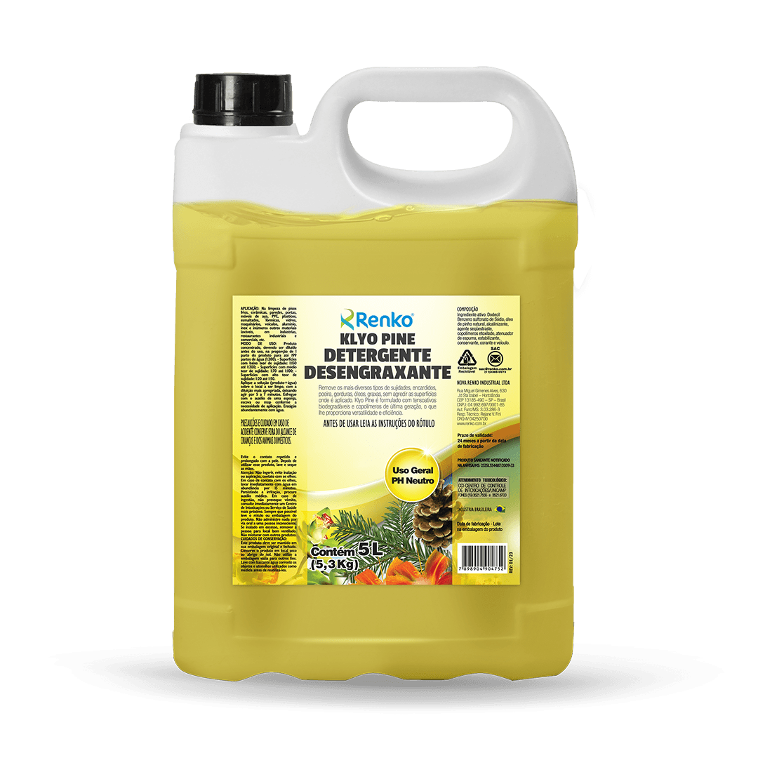 Klyo Pine 5l Deterg Desengrax Gel Renko | Vermat Distribuidora