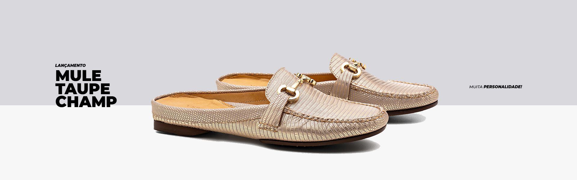 Banner mocassim mule taupe