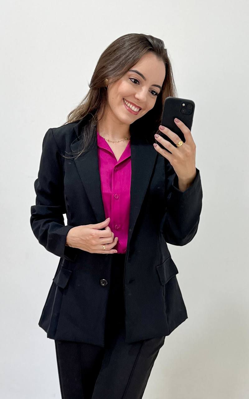 Blazer Feminino Preto Alfaiataria Básico - Compre Agora Online