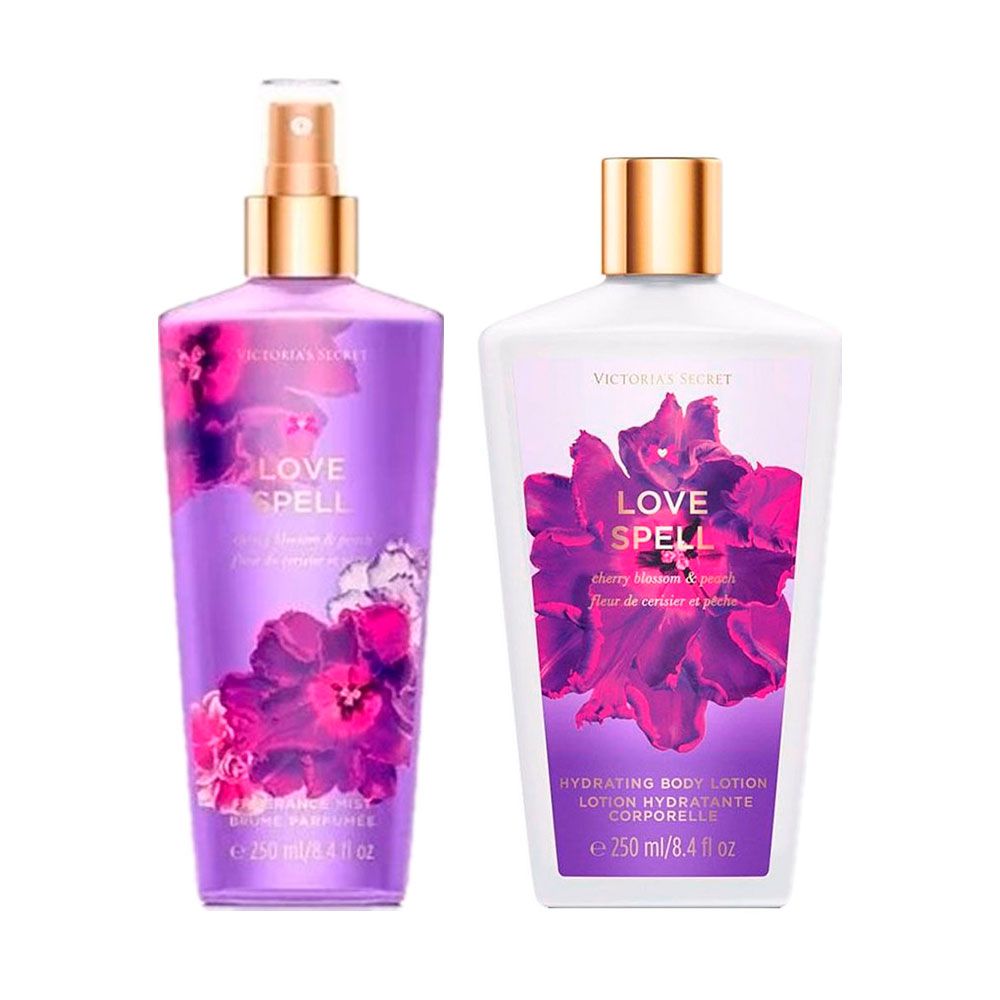 kit body lotion + body splash Victoria's Secret Love Spell 250ml |  VINTAOCOSMETICOS