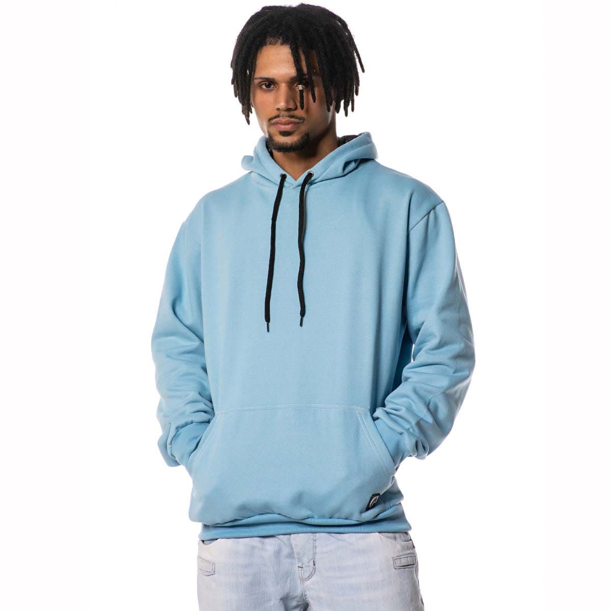 Moletom B sico Azul Canguru Masculino W2 STORE