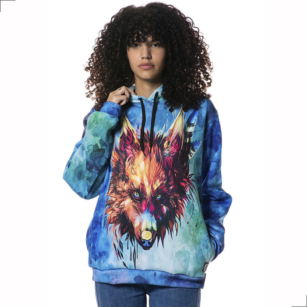 Moletom de lobo feminino clearance