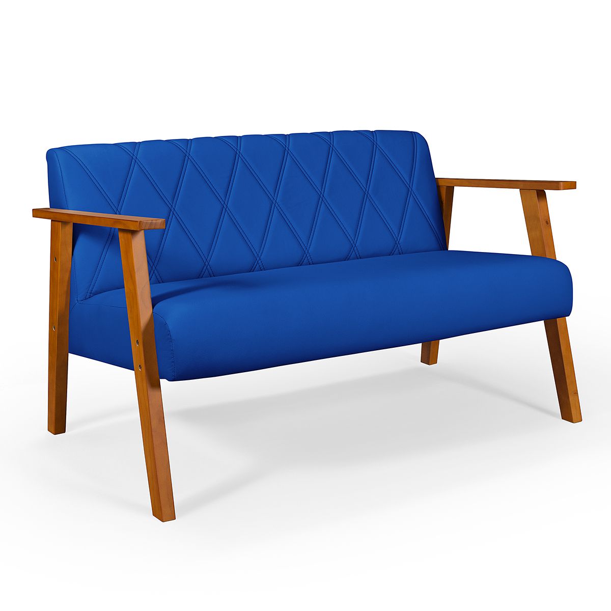 Sofá Poltrona Namoradeira 2 Lugares Para Sala e Recepção em Courino