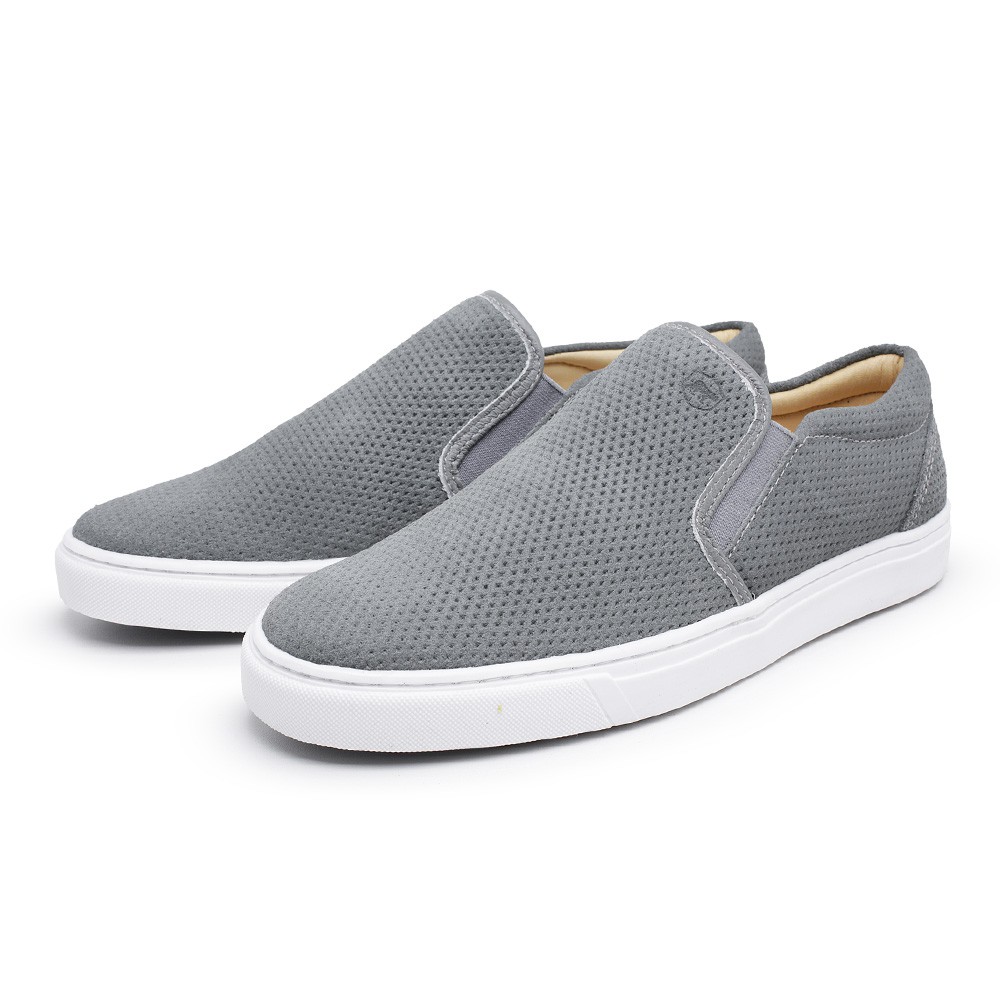 Sapat nis Slip On Cinza Couro Leg timo Berlutini Shoes