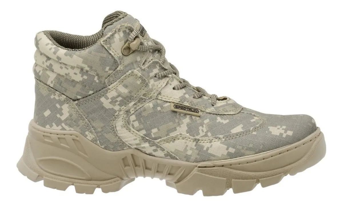 bota camuflada cano longo