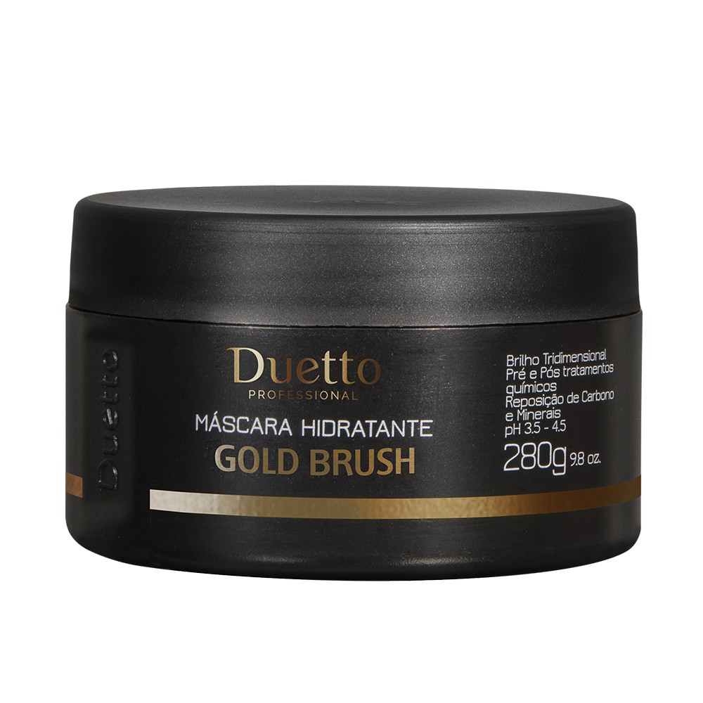 Máscara Hidratante Gold Brush Duetto 280g Duetto Super Cosméticos