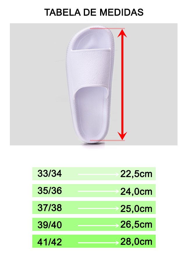 tabela tamanho havaianas