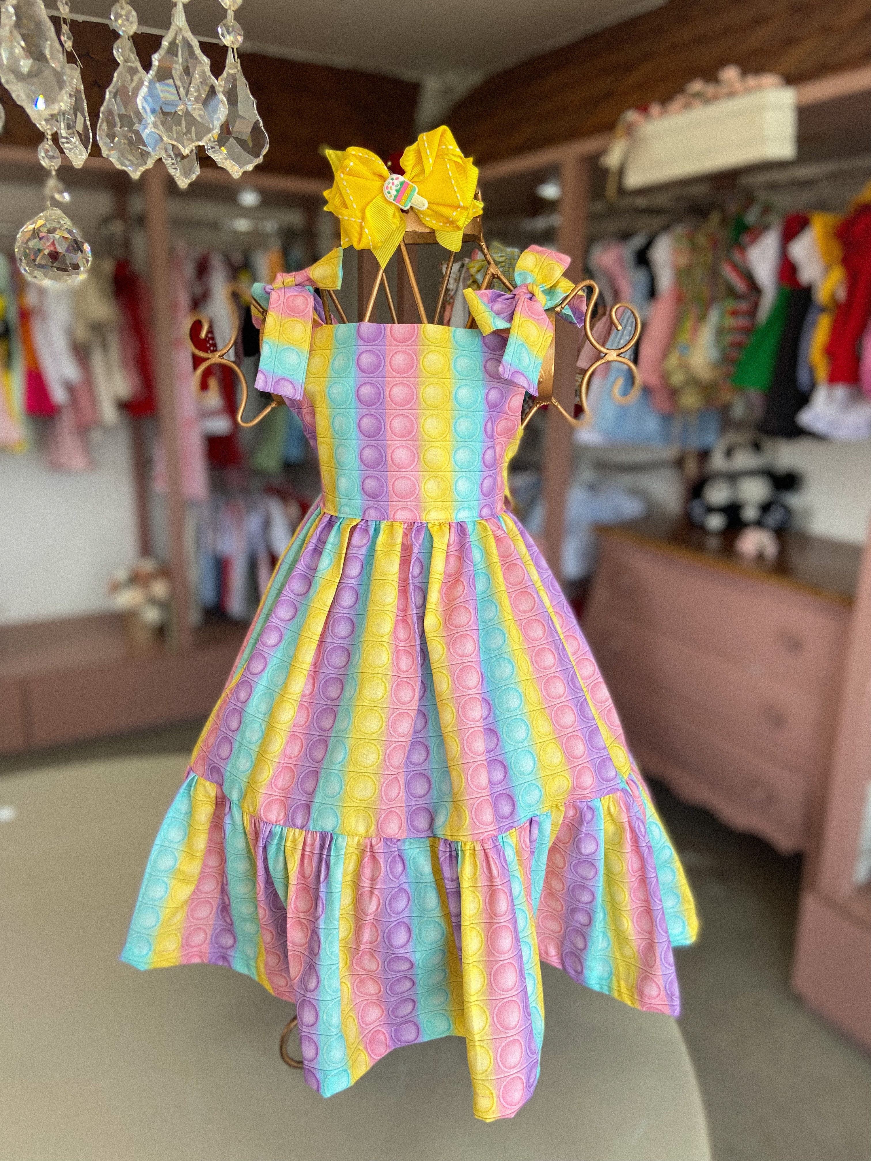 Vestido Pop it - candy | Ateliê NewBaby