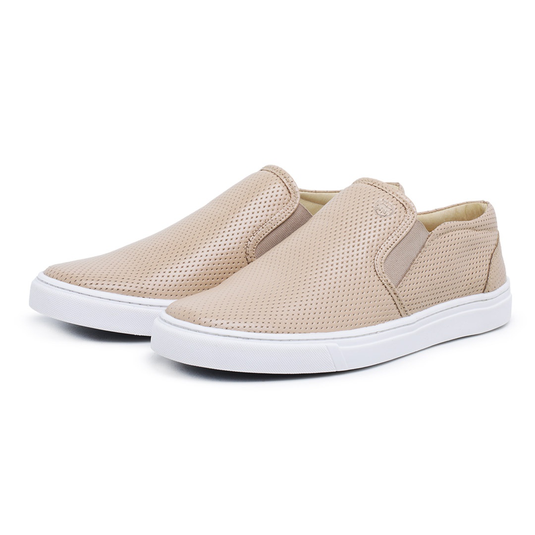 Sapatênis Slip On Couro Nude Forro de Couro Berlutini | Berlutini Shoes