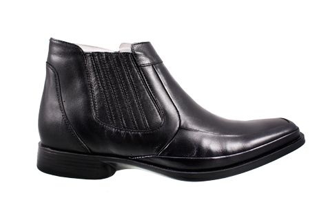 bota confortável masculina antistress couro preto