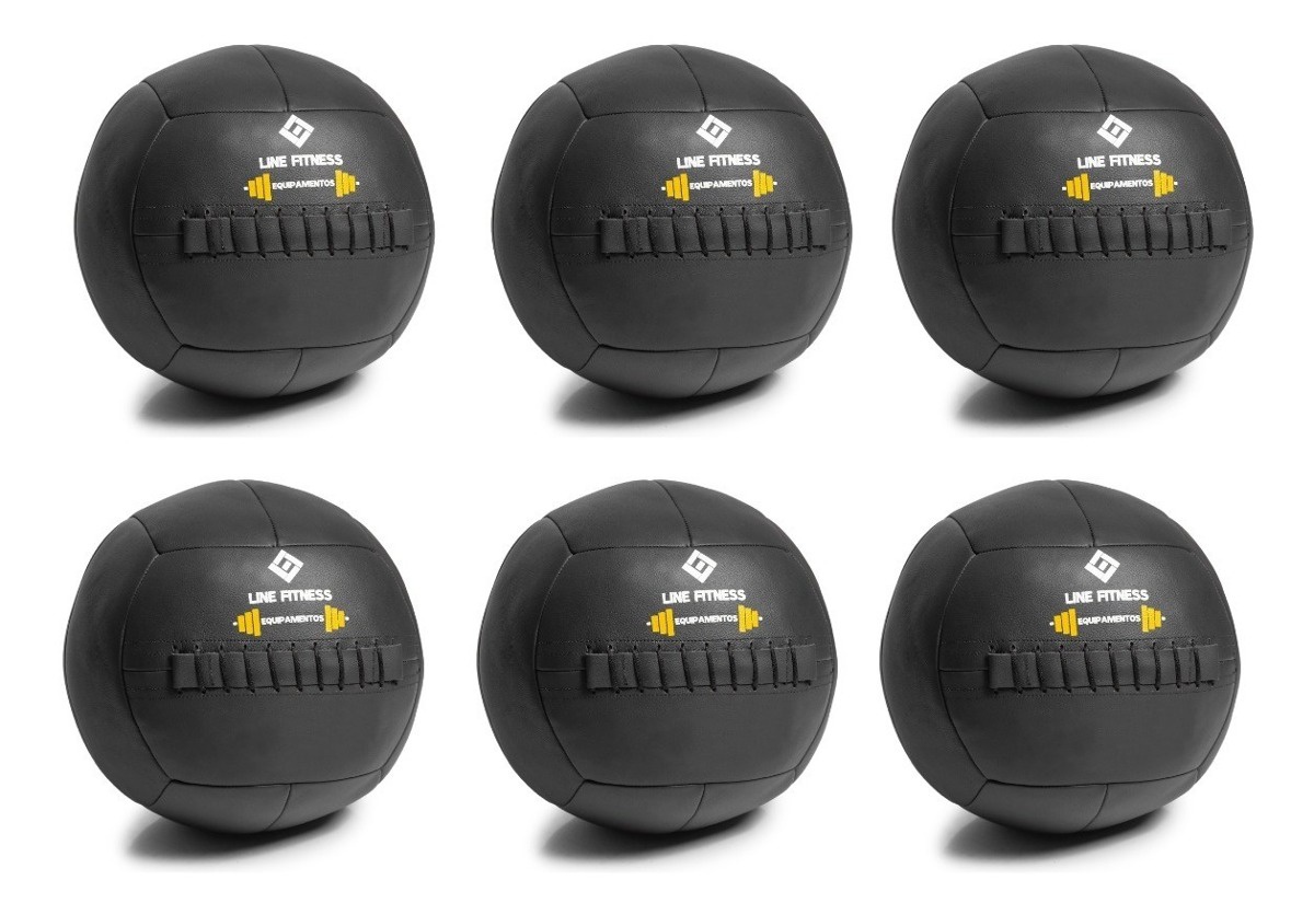 Kit De 6 Wall Bal Funcional Crossfit Equipamentos Line Fitness