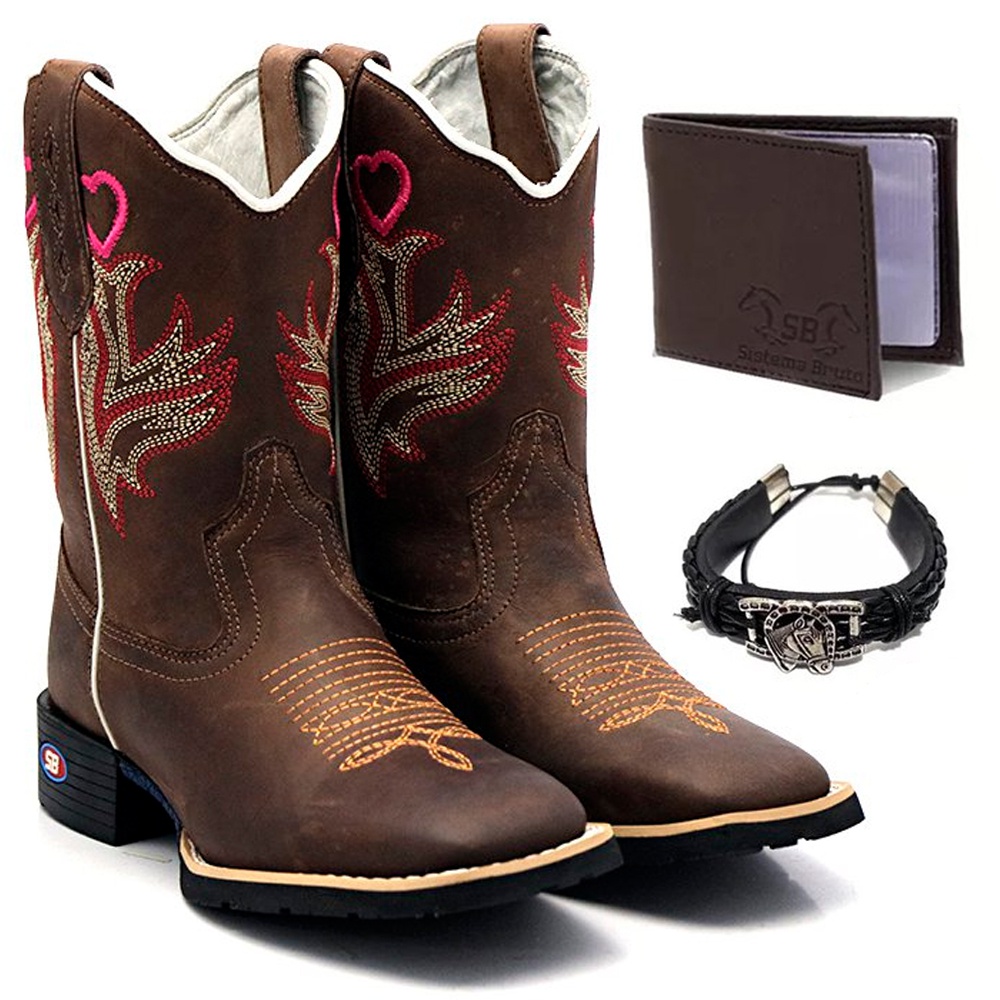 bota texana com brilho