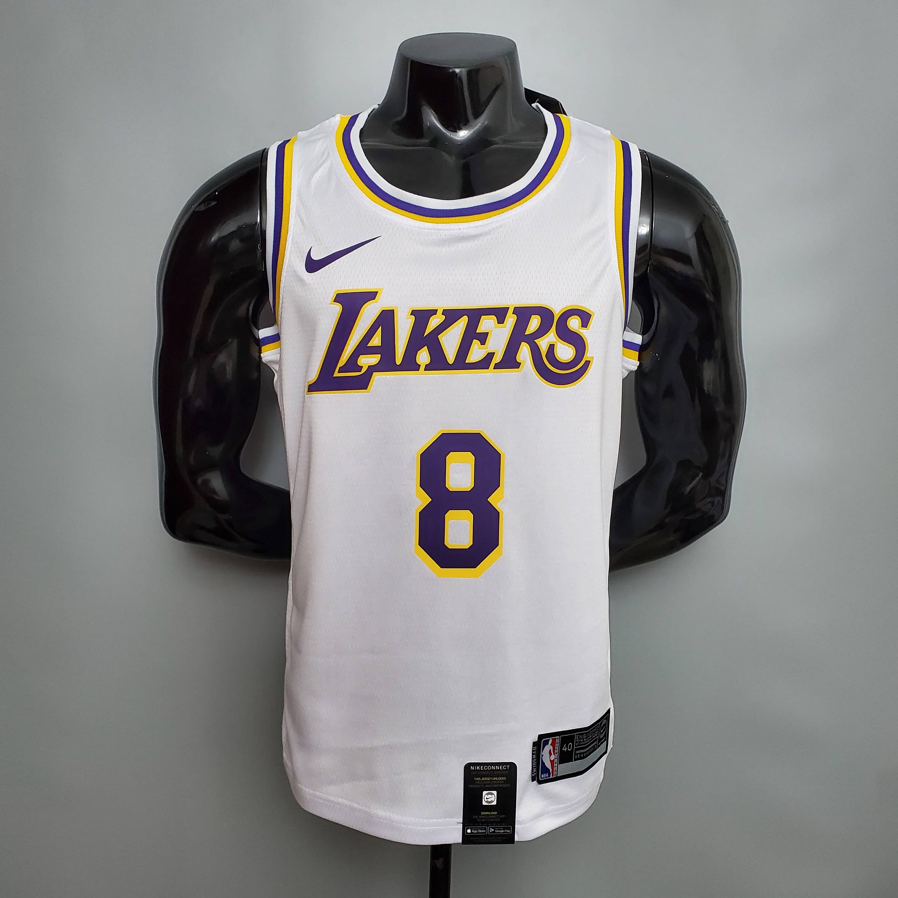 Regata Nba Lakers branca Silk (jogador) Bryant Camisa 08 - FUTCAMISA