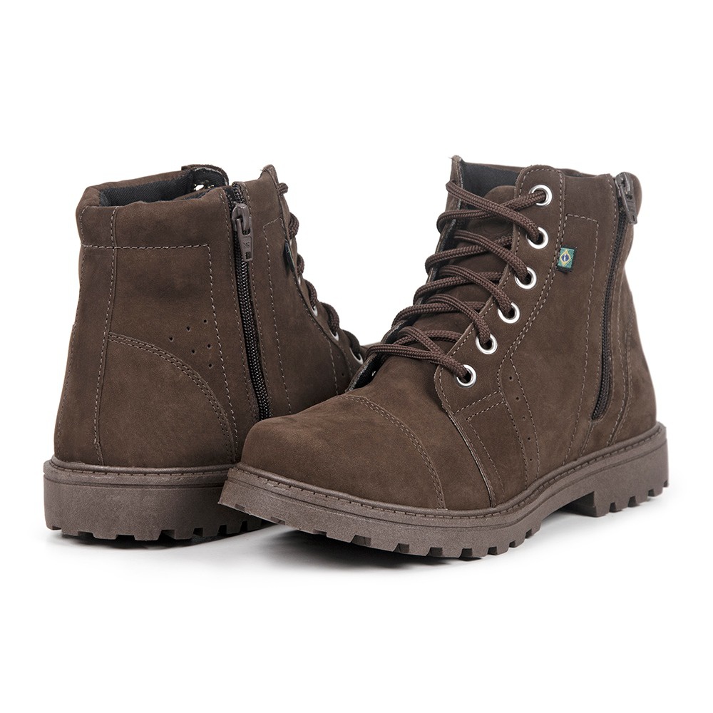 bota couro legitimo masculina