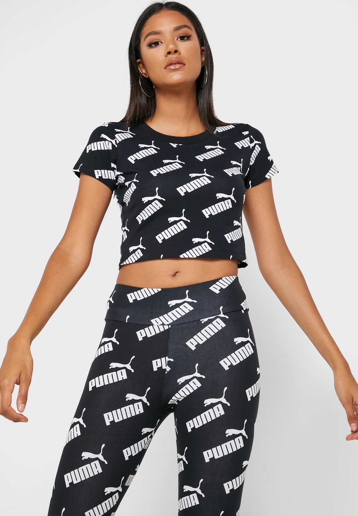 cropped puma preto