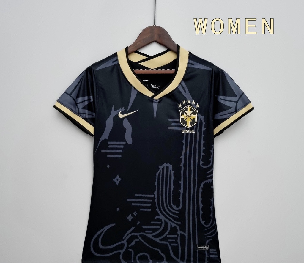 Camiseta Seleção Brasileira Preta  Copa 2022  Feminina  LUKA IMPORTS