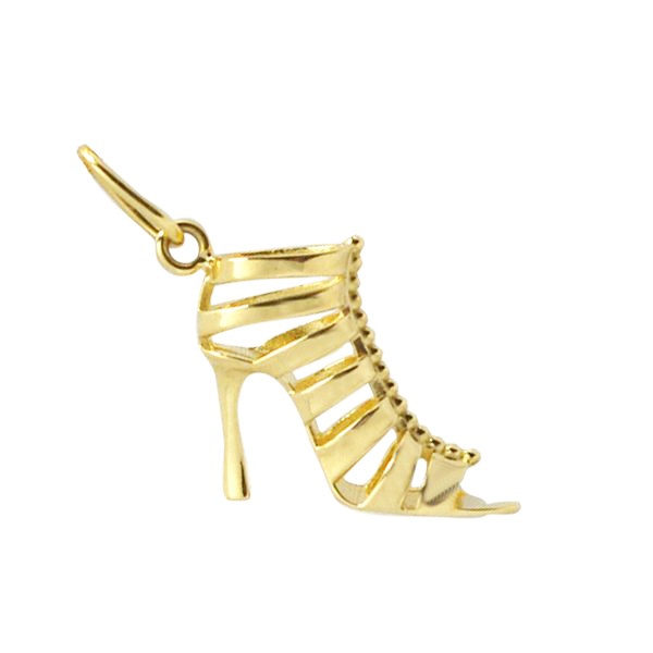 Pingente Sapato Gladiadora em Ouro Amarelo 18K