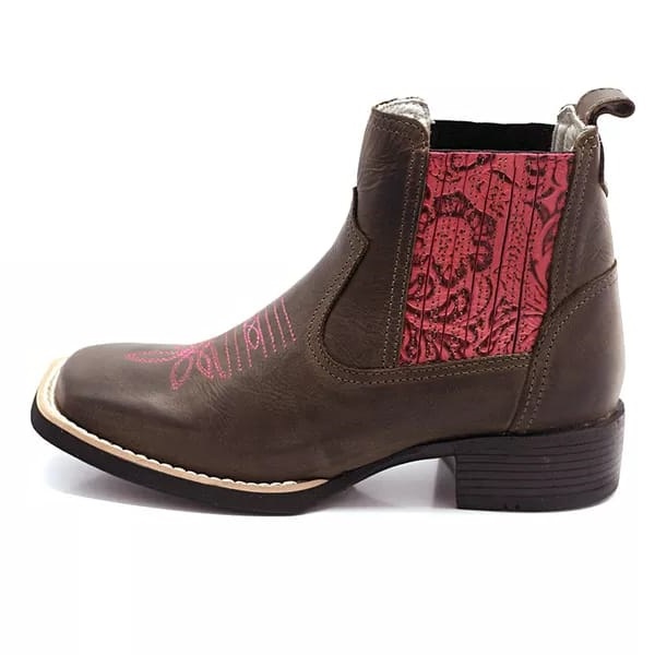 botina feminina rosa