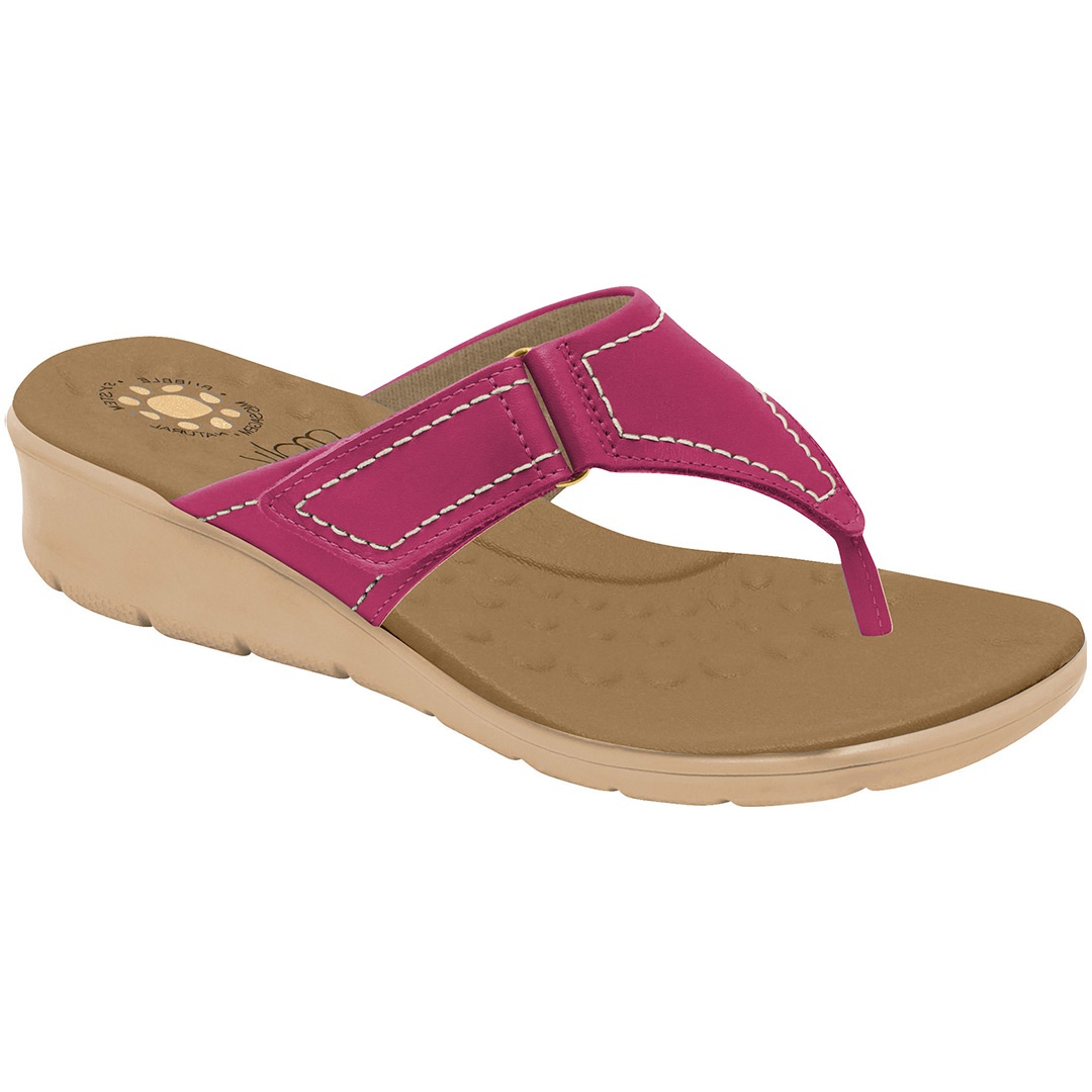 Chinelo Esporão e Fascite com Velcro - Rouge | Pé Relax Sapatos Confortáveis