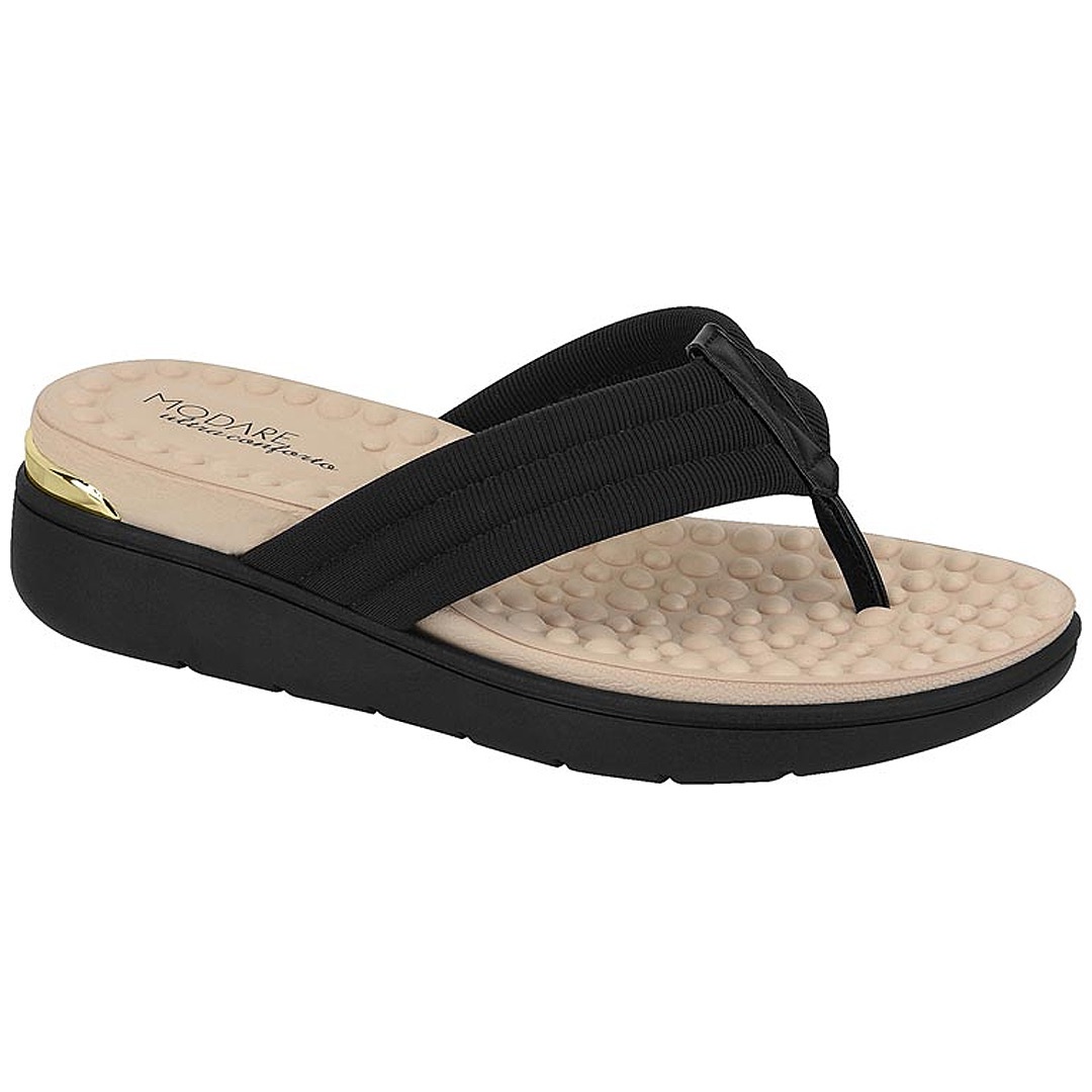 Chinelo Feminino para Esporão e Fascite - Preto | Pé Relax Sapatos  Confortáveis