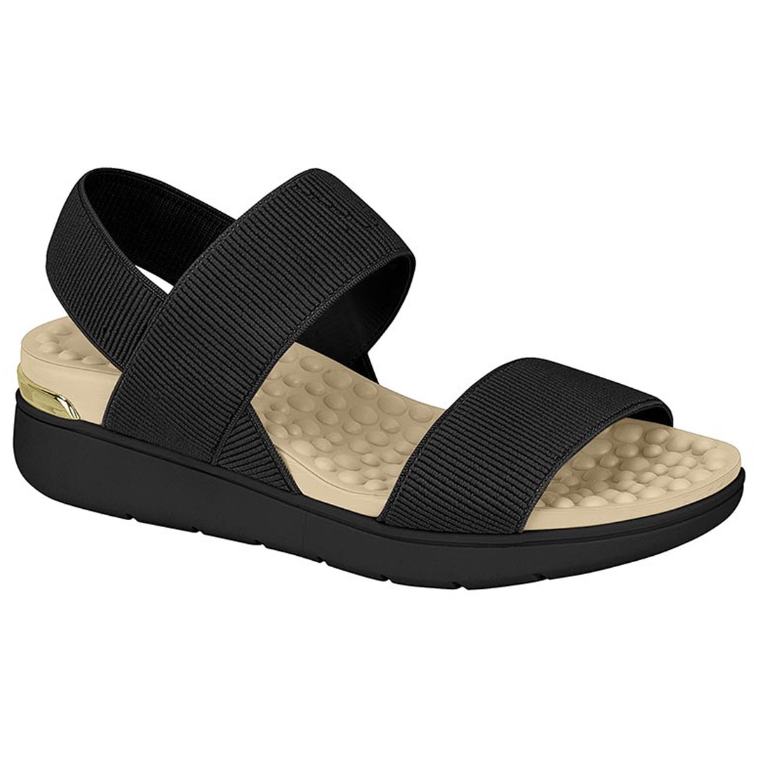 Sandália para Esporão e Fascite - Preto | Pé Relax Sapatos Confortáveis