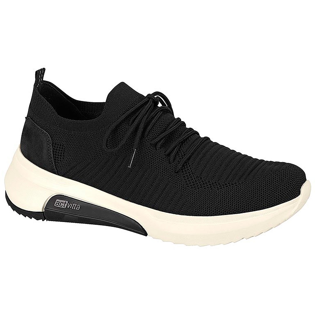 Tênis em Knit para Joanete e Esporão - Preto | Pé Relax Sapatos Confortáveis