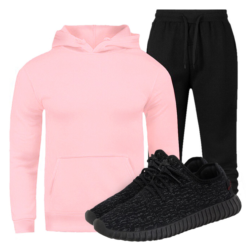 conjunto de moletom rosa masculino