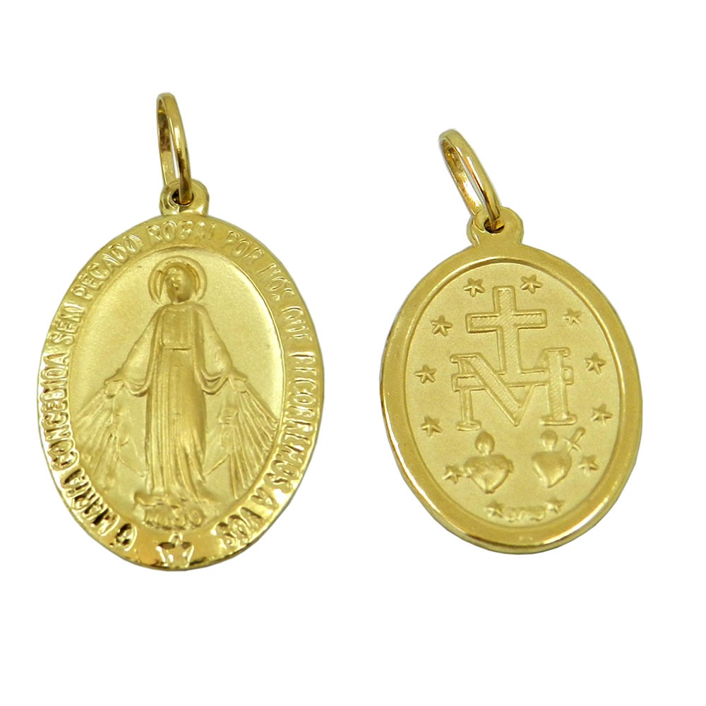 Medalha em Ouro 18k Nossa Senhora das Graças RDJ JÓIAS