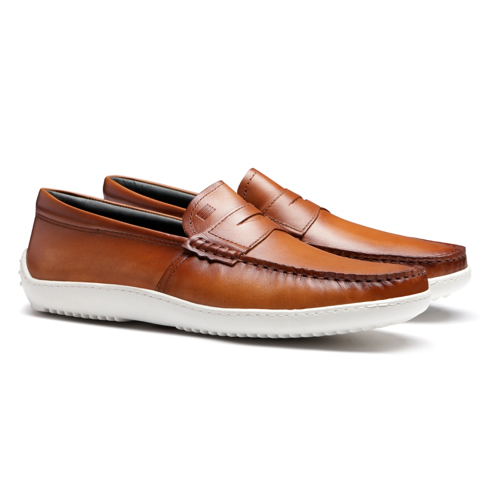 Sapato Mocassim Casual Masculino Em Couro Havana | SERGIO`S