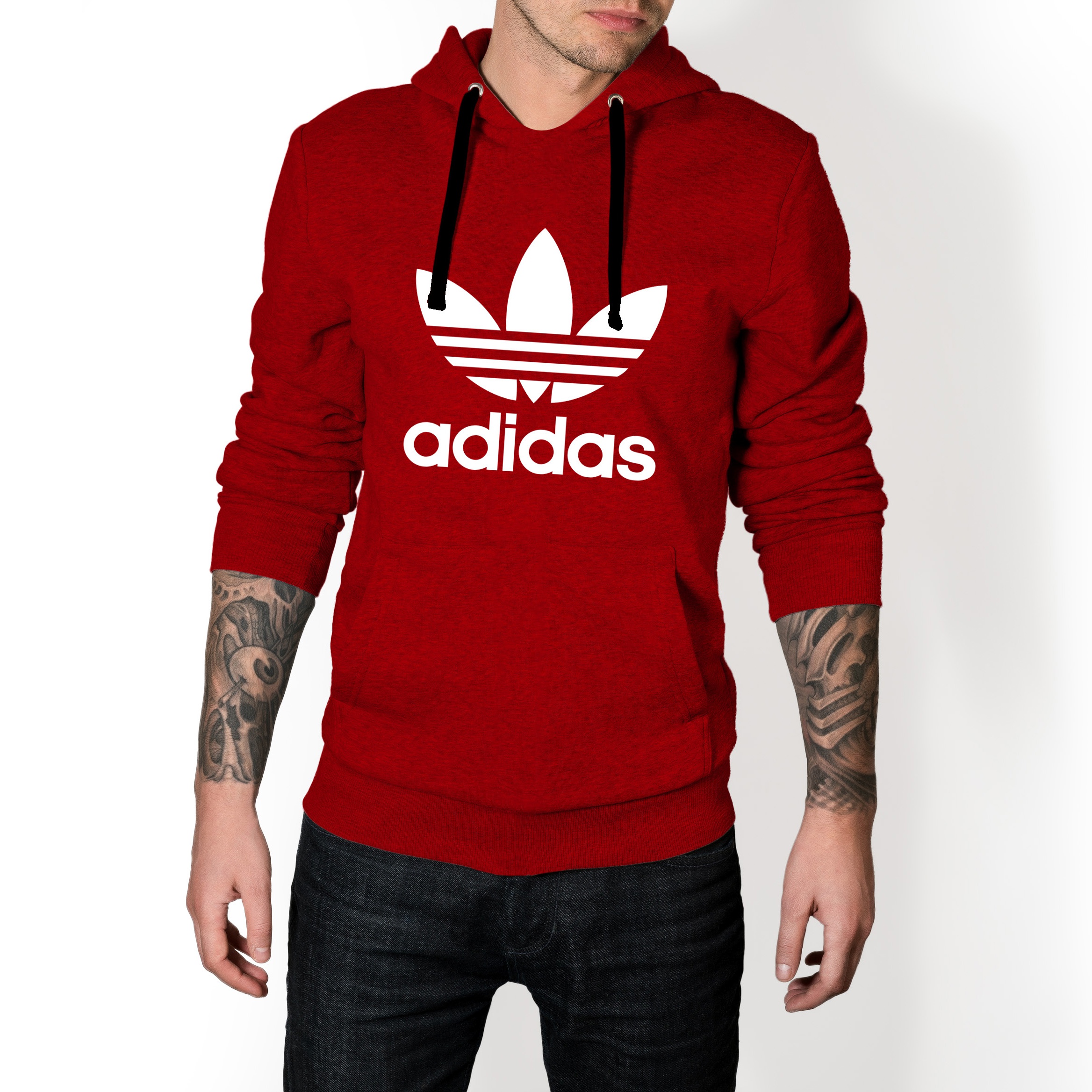 moletom adidas vermelho e branco