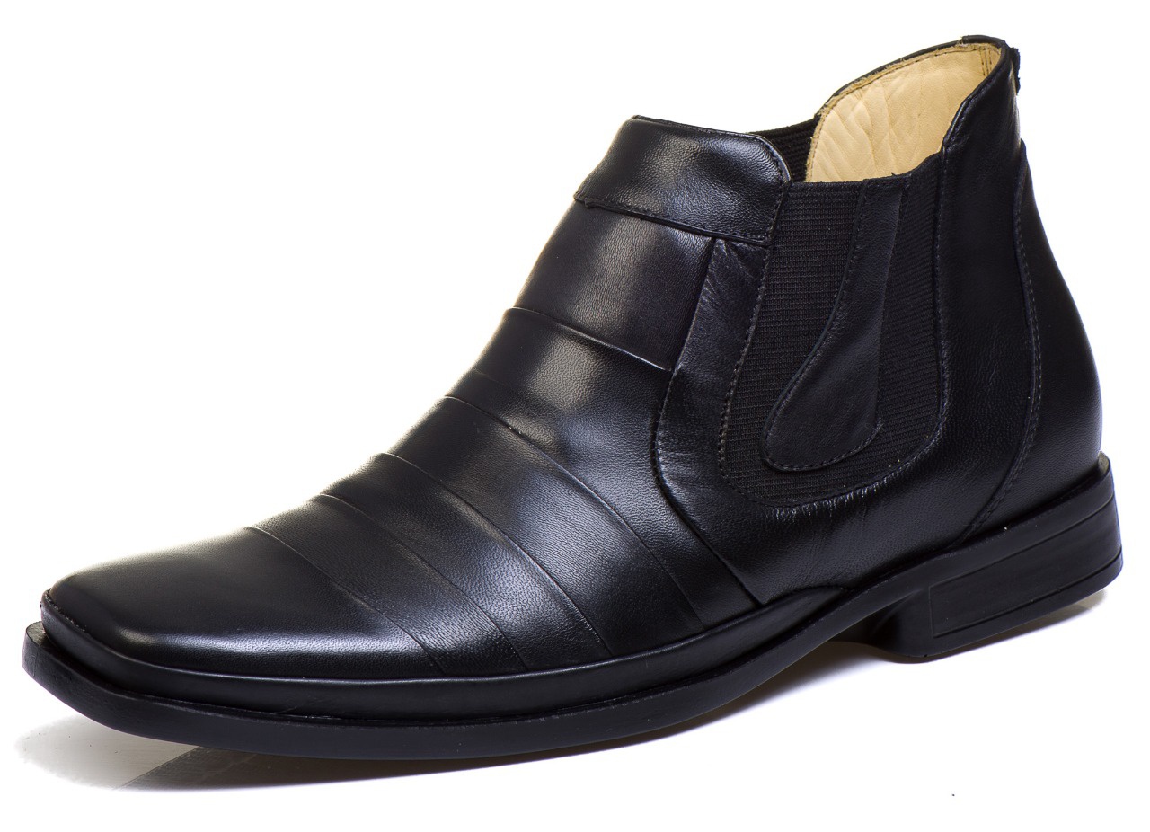 bota social bico fino masculina