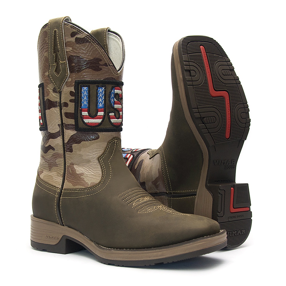 bota camuflada masculina