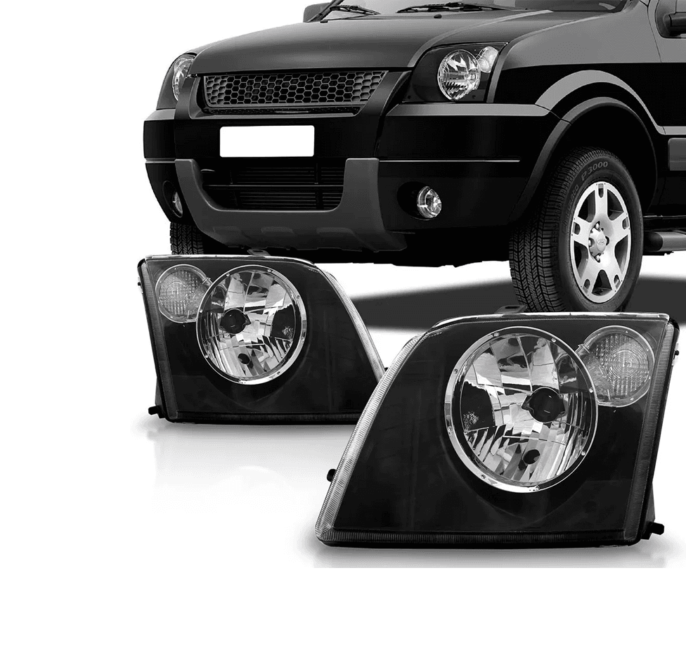 Farol Ecosport 2003 á 2005 - Pisca Cristal | Dominio Auto Peças