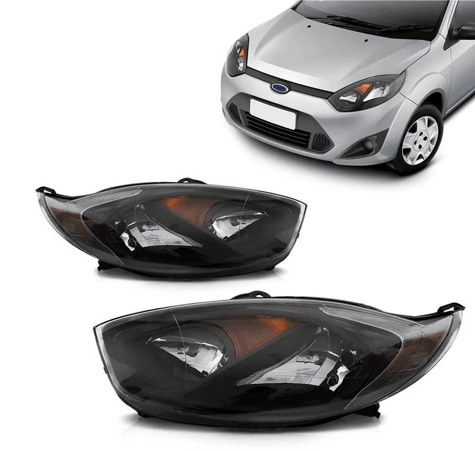 Farol Fiesta 2011 á 2013 - Máscara Preta | Dominio Auto Peças