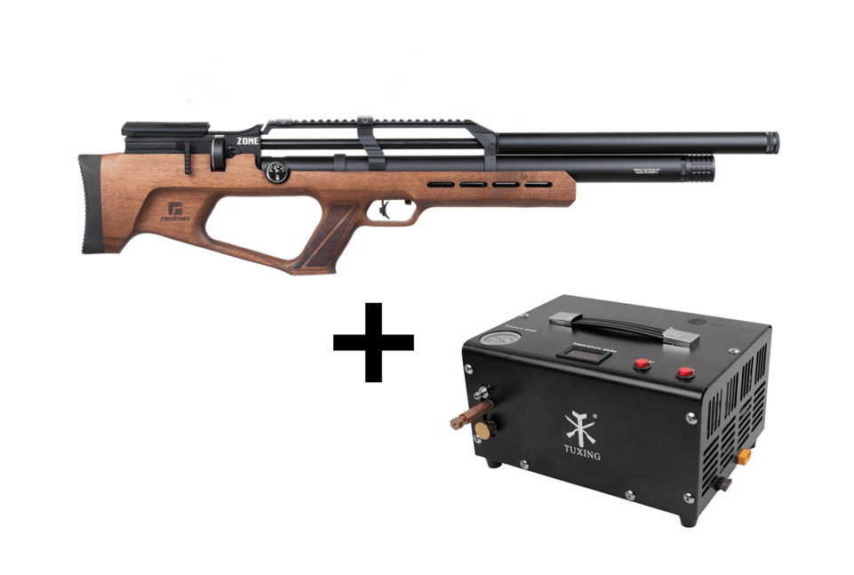 Carabina de Pressão PCP REXIMEX ZONE Wood 5,5mm + Compressor