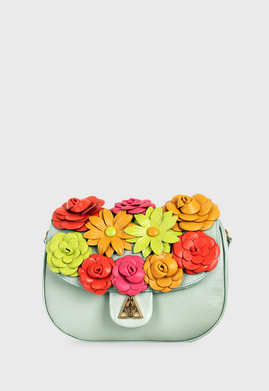 Bolsa Tiracolo Andy Pistache Flowers | CAMPEZZO