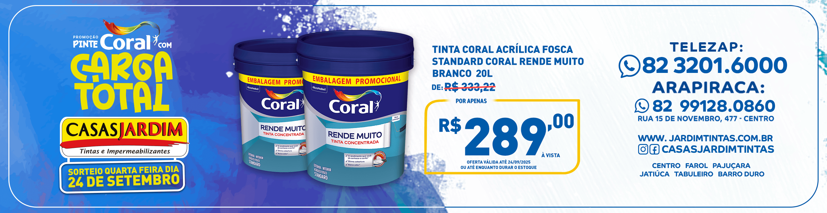 Carga total rende muito