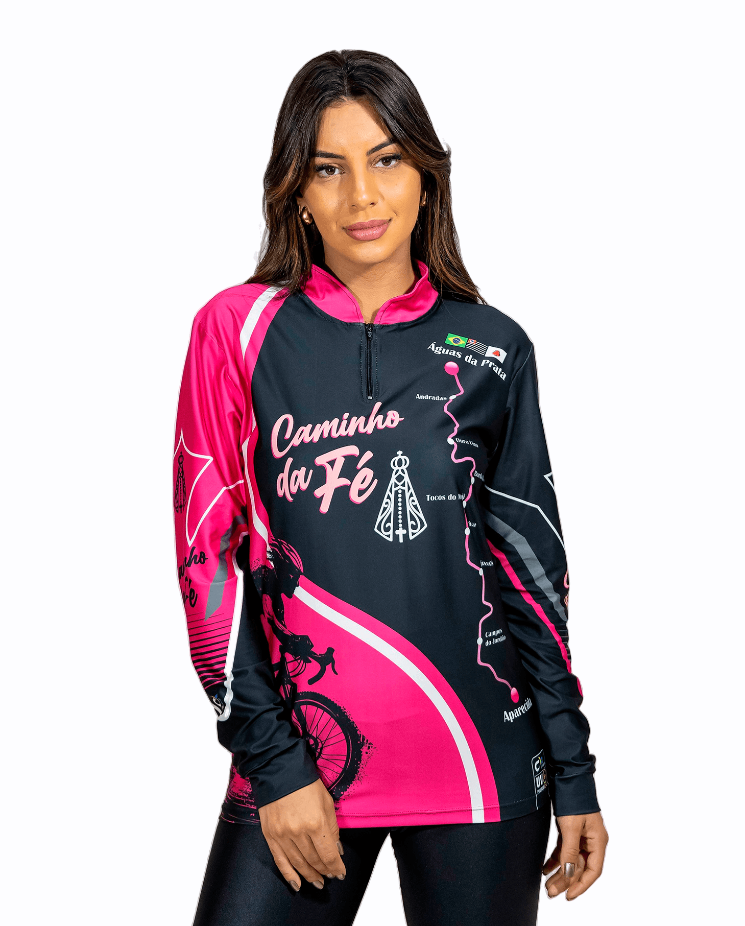 CAMISA FEMININA C.F BRASIL CAMINHO DA FÉ ROSA | CFBRASIL