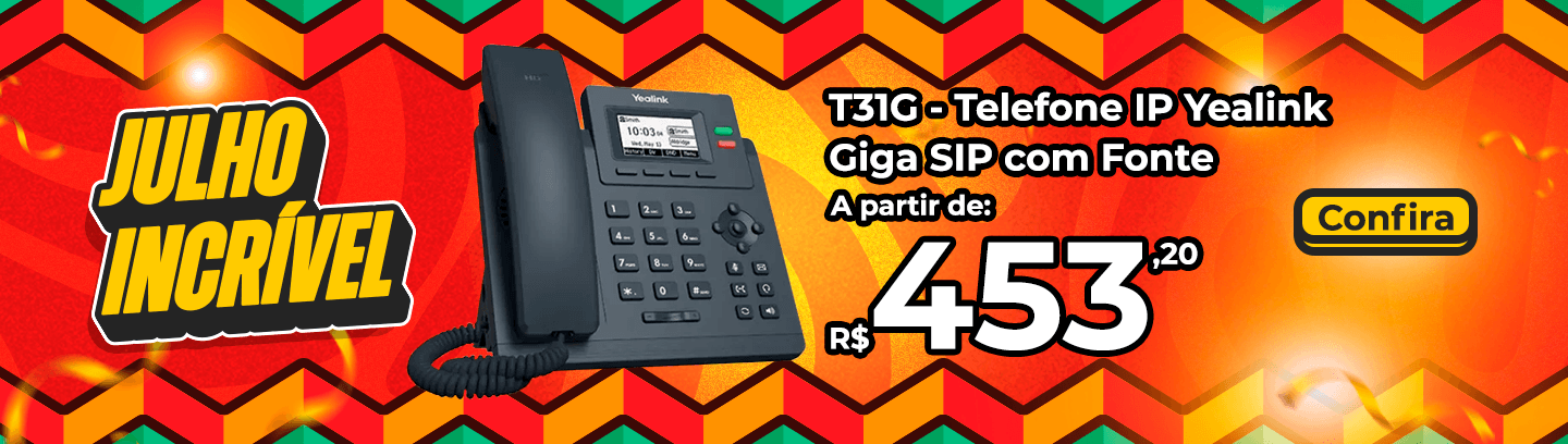 T31G - Telefone IP Yealink Giga SIP com Fonte