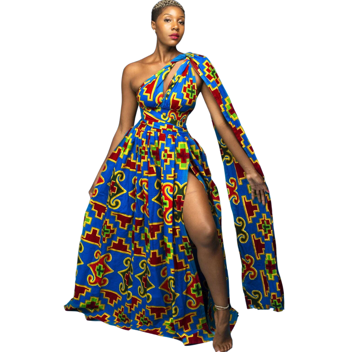 Roupas Africanas Vestidos Estampas Afros Vestido Africano Azul